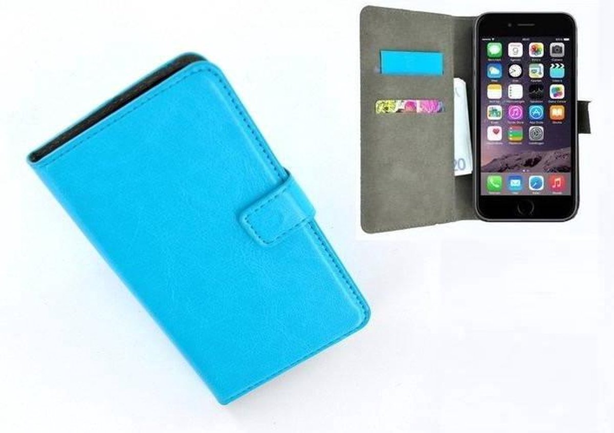 Turquoise Wallet Bookcase P Hoesje Geschikt voor iPhone 8