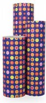 Cadeaupapier Fantasy Dots - Rol 50cm - 200m - 70gr | Winkelrol / Apparaatrol / Toonbankrol / Geschenkpapier / Kadopapier / Inpakpapier