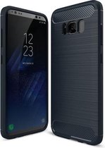 Armor Brushed TPU Back Cover - Samsung Galaxy S8 Hoesje - Blauw