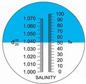 Refractometer Zout 0-10% zoutgehalte meting zeewater, zeeaquarium, keuken, pekel...