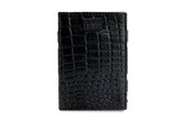 Garzini Magic Wallet Cavare met Card Sleeve en Muntvak RFID Leder Croco Zwart