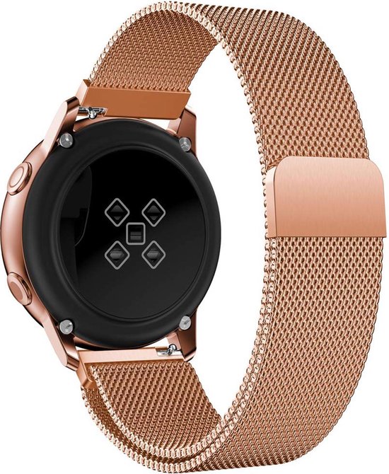 Bandje geschikt voor Samsung Galaxy Watch Active 1 / 2 (40 & 40 mm) - Roségoud Milanese Band - iCall