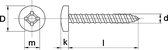 Huismerk - Plaatschroef cilinderkop Philips DIN 7981C RVS