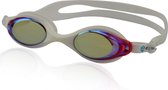 #DoYourSwimming - Zwembril incl. transportbox - »Barracuda« - anti-fog systeem, krasbestendige glazen met geïntegreerde UV-bescherming  - Vanaf ca. 12 jaar & volwassenen - wit/blauw