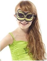 Hibba verkleedkleding masker geel met zwart
