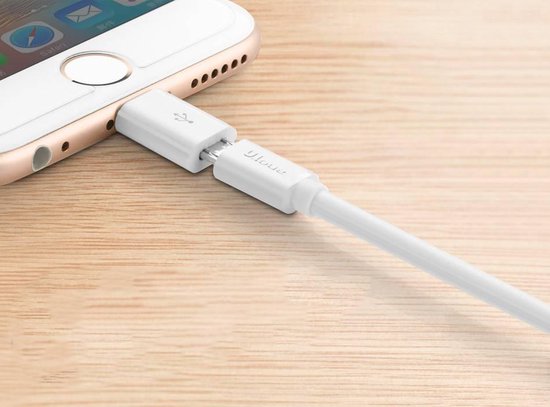 Lightning naar micro USB - USB Adapter - Geschikt voor iPhone - oplader -  micro... | bol.com