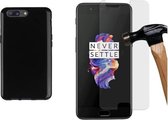 MP Case screenprotector PLUS Gratis Dark back cover voor OnePlus 5