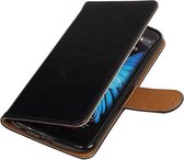 Zwart Pull-Up PU booktype wallet hoesje voor LG K10 2016