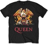Queen - Classic Crest Heren T-shirt - XXL - Zwart