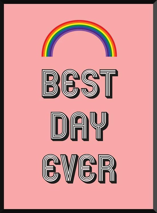 Best day ever poster moderne wanddecoratie in urban stijl A3