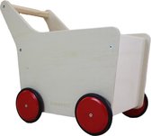 DW4Trading® Houten loopwagen met rode wielen