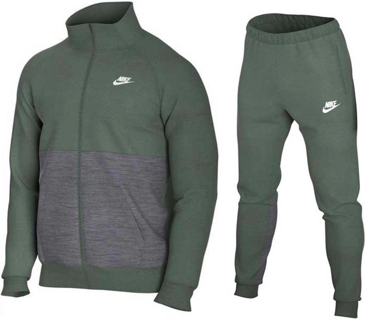 Nike M Nsw Ce Trk Suit Flc Heren Trainingspak Galactic Jade Galactic Jade Charcoal. bol