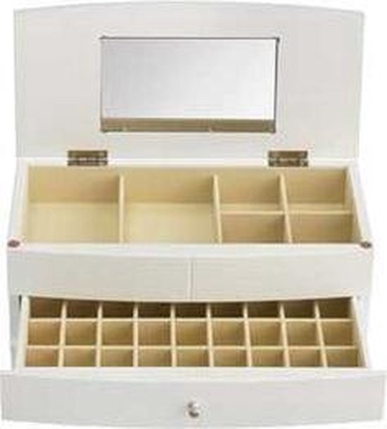 Houten Juwelendoos Luxe - sieradenbox met spiegel | bol.com