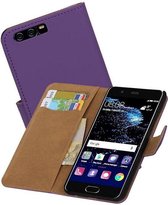 Bookstyle Wallet Case Hoesje Geschikt voor Huawei P10 Paars