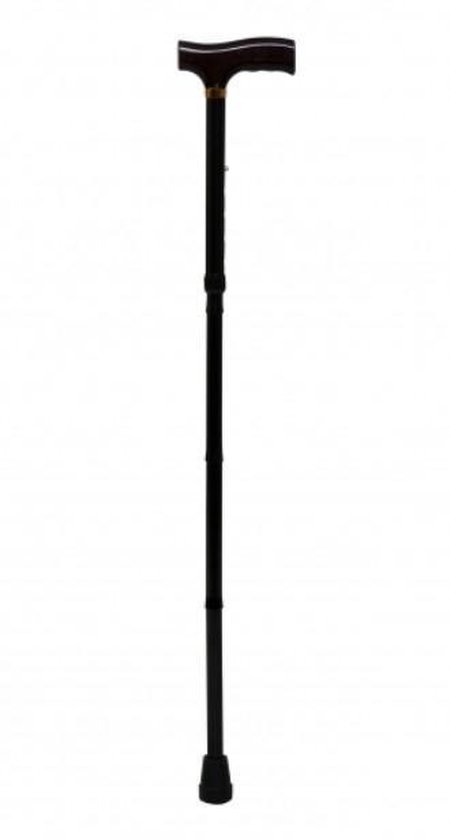 Opvouwbare wandelstok - zwart 84 - 94 cm