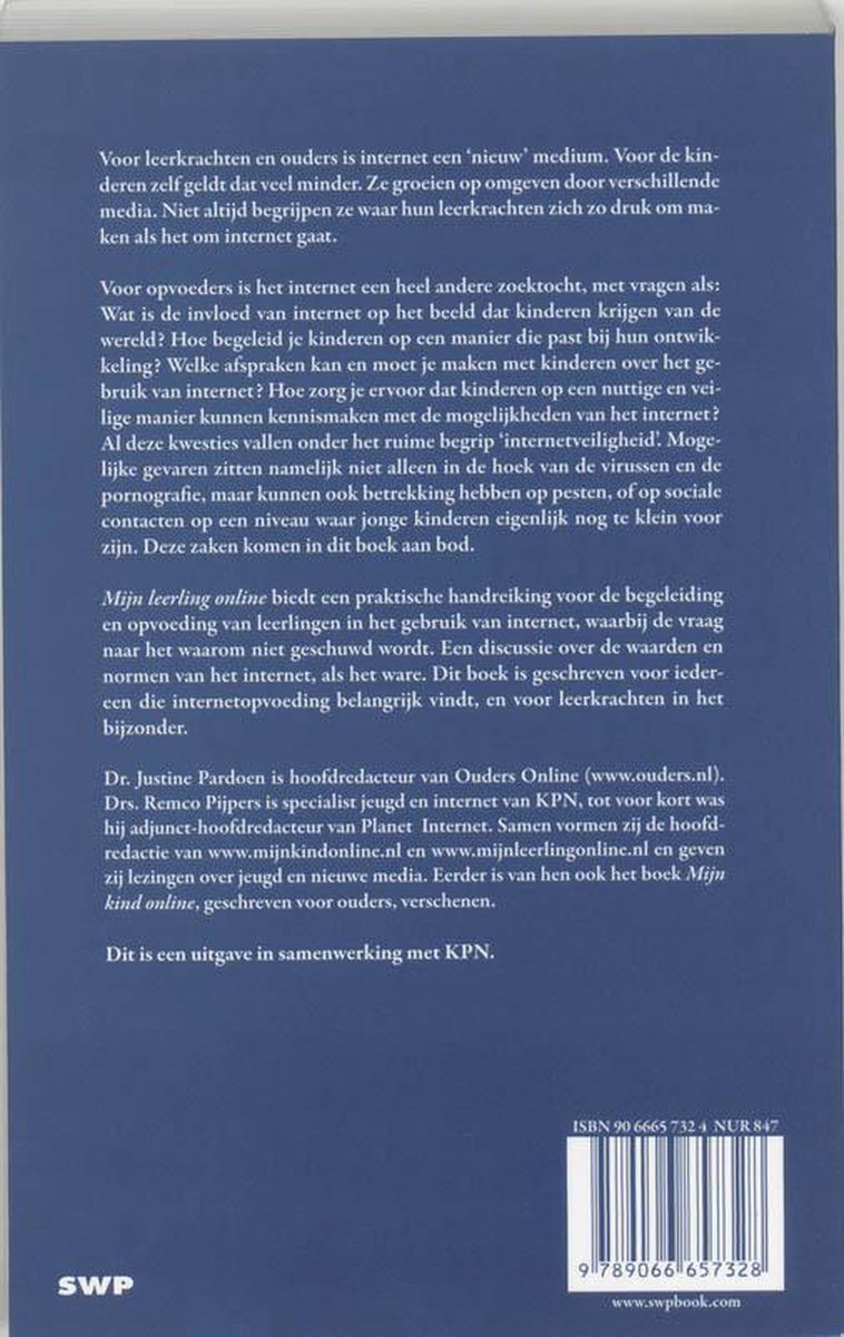 Mijn leerling online - back cover