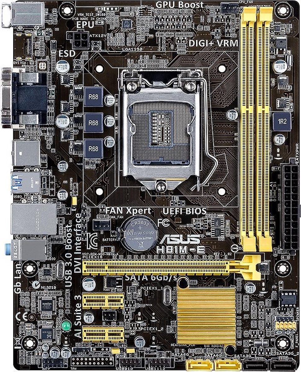 ASUS H81M-E Intel® H81 LGA 1150 (Socket H3) | bol.com