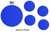 5x Superstar fel blauw 45 gram colour 043