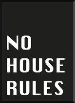 No house rules poster | moderne wanddecoratie in urban stijl - A3