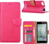 Wiko View Portmeonnee hoesje / Booktype Case - Pink