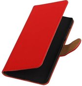 Bookstyle Wallet Case Hoesjes voor HTC One A9 Rood