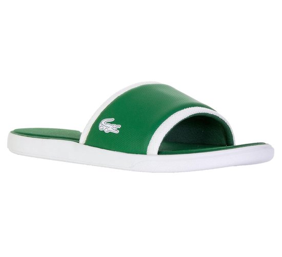 Lacoste L.30 Slide 317 1 Slippers Heren Slippers - Maat 42 - Mannen - groen/wit  | bol