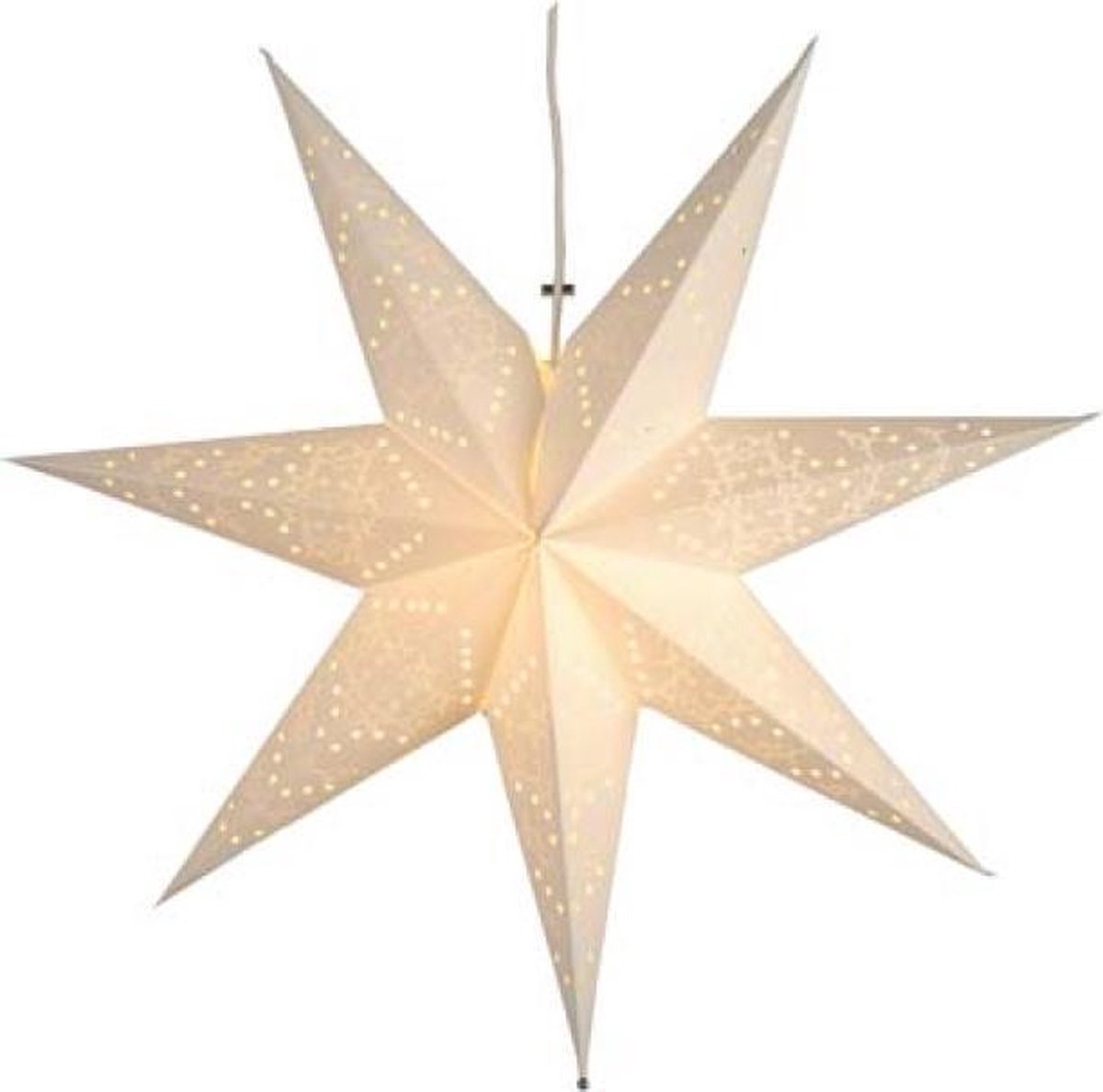 Star Trading Kerstster met lamp - 51cm Wit