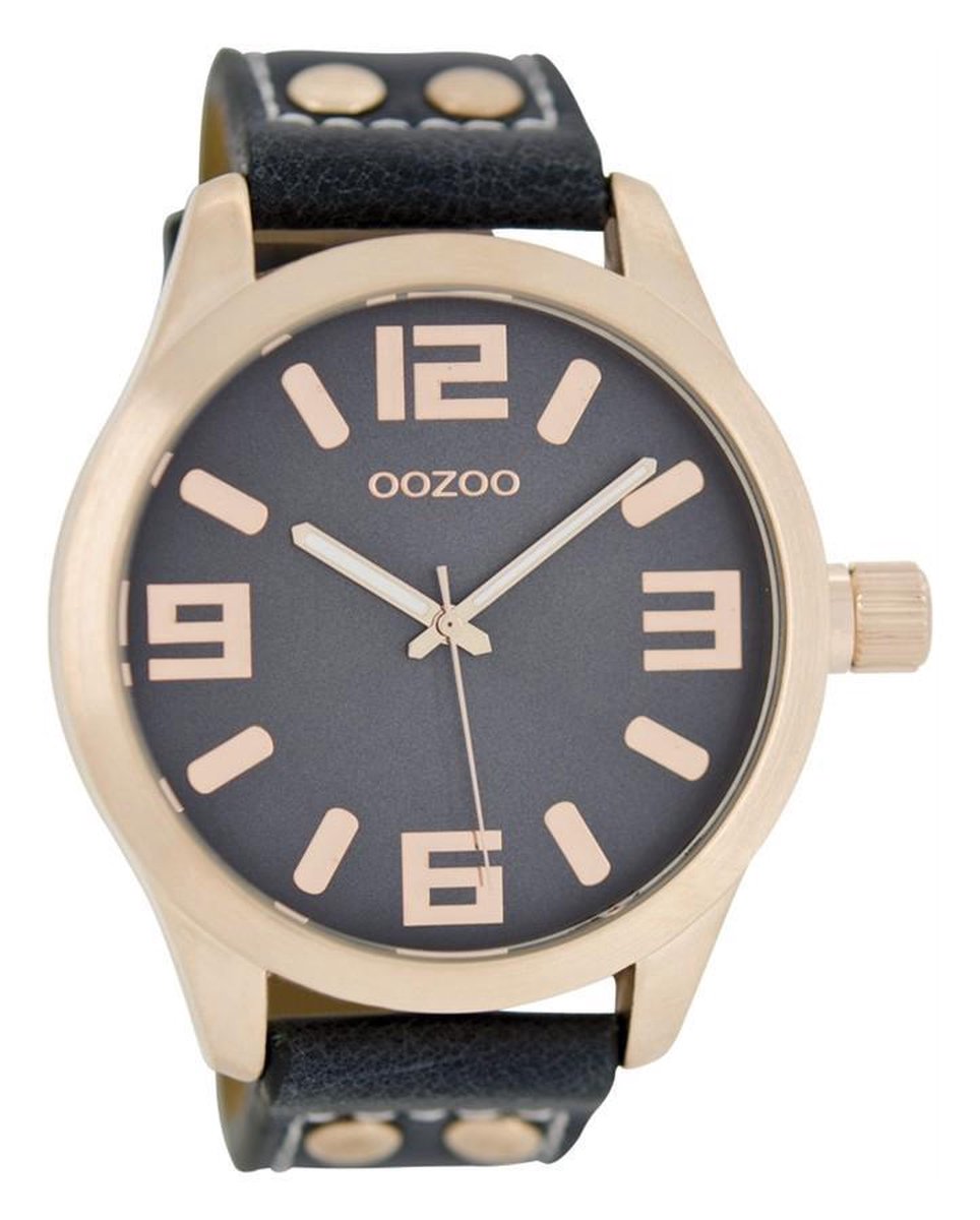 OOZOO Timepieces Polshorloge - C1157 - Donkerblauw - 46 mm