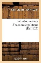Premières Notions d'Économie Politique