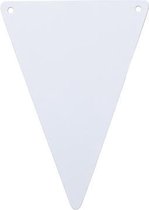 Witte vlaggen karton - DIY - 5 stuks - Maak je eigen vlaggenlijn
