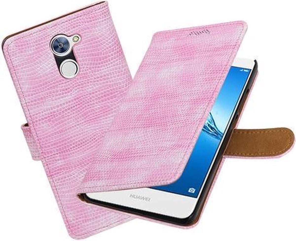 BestCases.nl Huawei Y7 / Y7 Prime Mini Slang booktype hoesje Roze