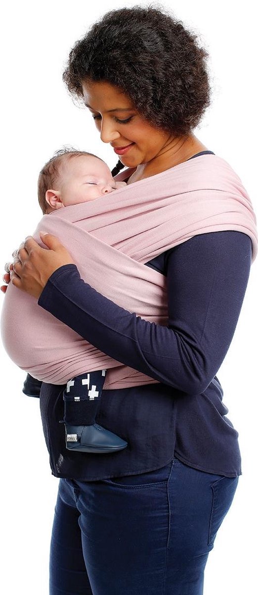 Babylonia draagdoek - Tricot-Slen Organic - Soft Pink van Babylonia — afbeelding 2