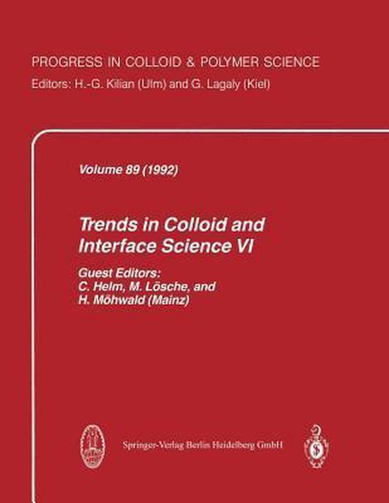Trends in Colloid and Interface Science VI | 9783662160770 | Boeken | bol
