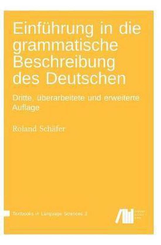Einführung in die grammatische Beschreibung des Deutschen - cover