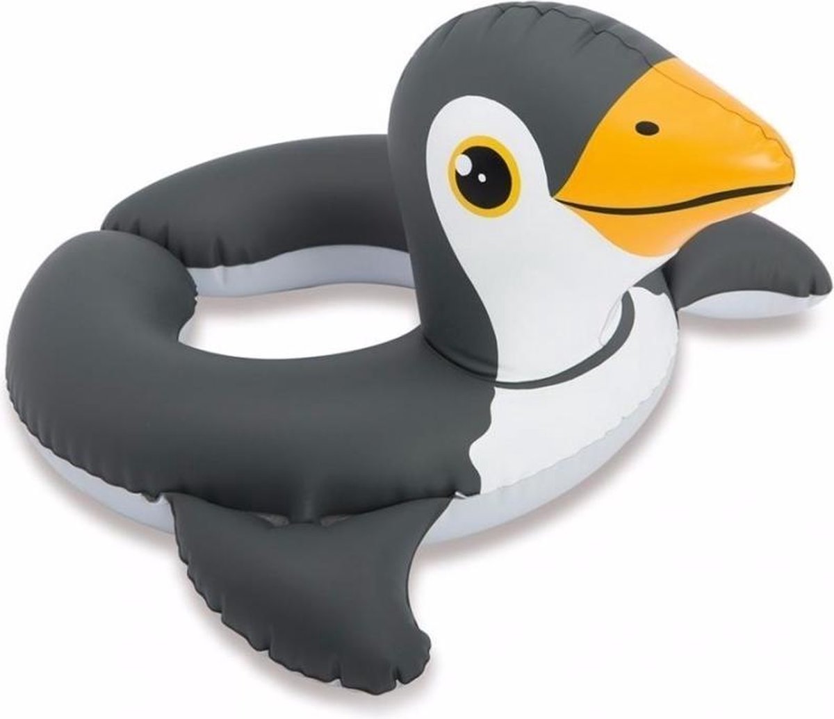Intex Pinguin zwemband - Zwart / Wit / Oranje - 64 cm