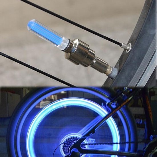 Fietsverlichting Set LED - Fiets Ventiel Stop -Blauw | bol.com