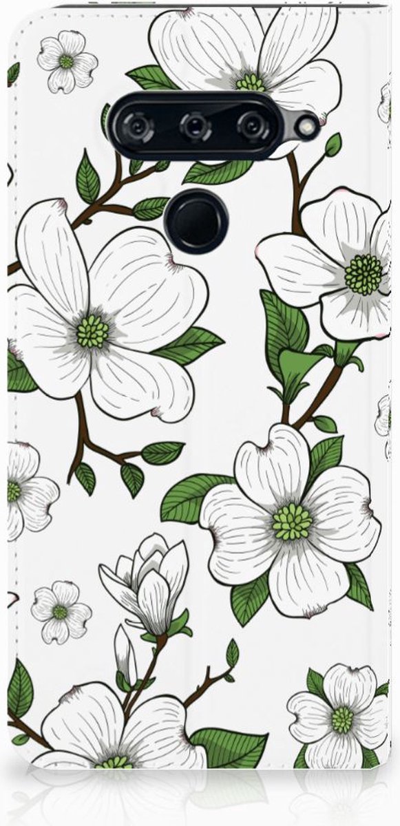 LG V40 Thinq Smart Cover Dogwood Flowers