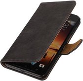 Bark Bookstyle Wallet Case Hoesjes voor HTC One X9 Grijs