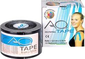 AQ tape 5cm x 5,5meter zwart (kinesiotape)