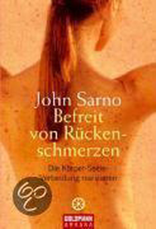 De achterkant van een vrouw met tekst: John Sarno Befreit von Rückenschmerzen.