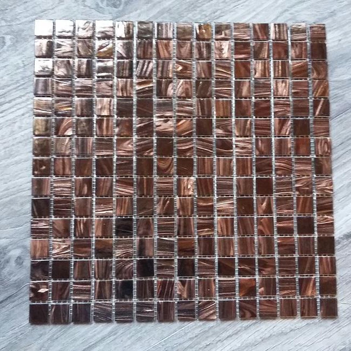 Mozaiek steentjes Chocolate Bronze 225 steentjes - Konka's Mozaiek