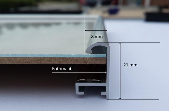 Homedecoration Montreal - Cadre photo - Format photo - 25 x 50 cm - Argent