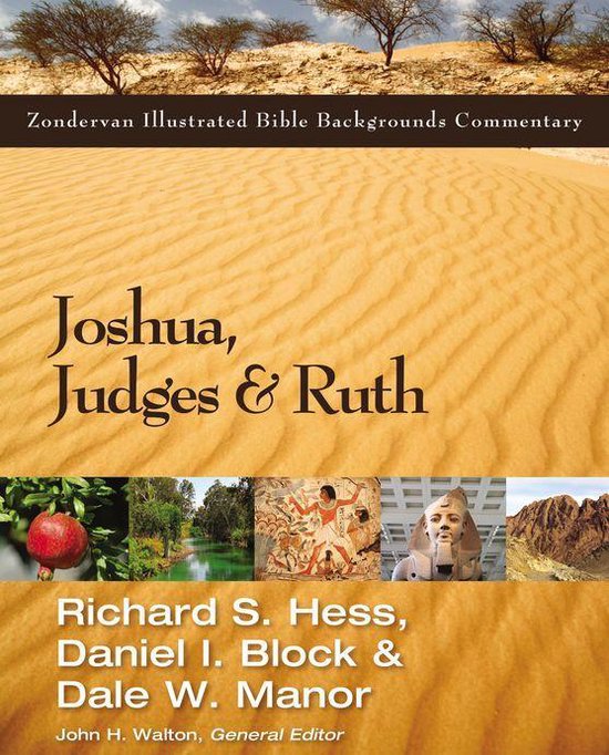 Zondervan Illustrated Bible Backgrounds Commentary: Joshua, Judges & Ruth. Boek met woestijnzand op de voorgrond.