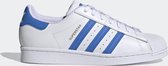 Adidas Superstar Heren sneakers - ftwr white/true blue/gold met. - Maat 44