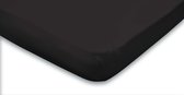 Hoeslaken Elegance Topper Jersey Katoen Stretch - noir 160x210/220cm - Lits Jumeaux