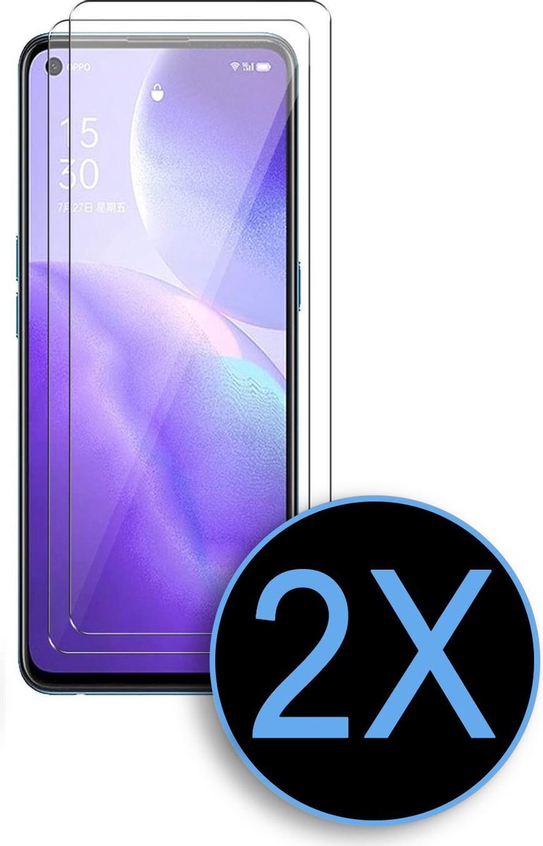HB Glas Geschikt voor Oppo Find X3 Lite 5G - Screenprotector Glas Gehard Tempered Glass - 2 Stuks