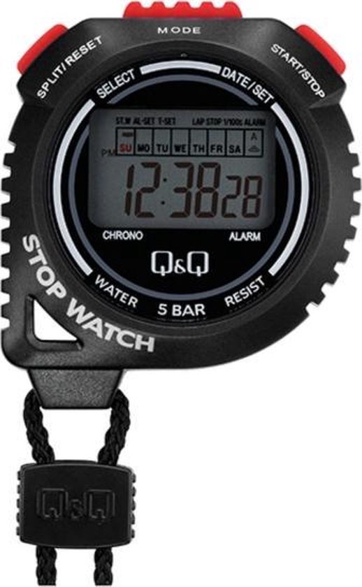 Q&Q stopwatch grote display HS48 zwart bol