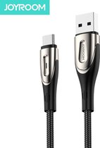 Sterke USB-C naar USB kabel - 2 Meter - Zwart - Braided - data & oplaadkabel - Samsung/ Huawei/ Oppo/ Xiaomi USB-C kabel - Stevige USB-C kabel - Snel oplaadkabel