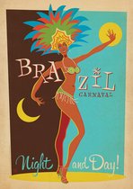 Vintage Landen Poster - Brazilië - Wandposter 60 x 40 cm