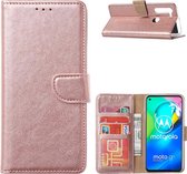 Xssive Hoesje voor Motorola Moto G8 - Book Case - Rose Goud